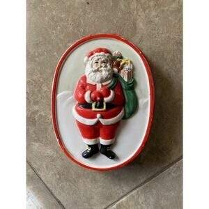 VINTAGE SIGMA TASTESETTER TOWLE HAND PAINTED SANTA CLAUS MOLD Wall Art